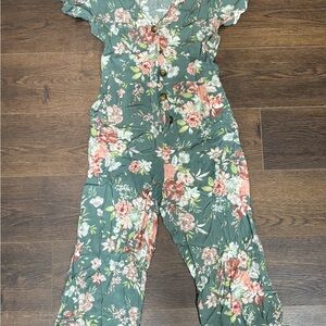 Floral Green Jumpsuit